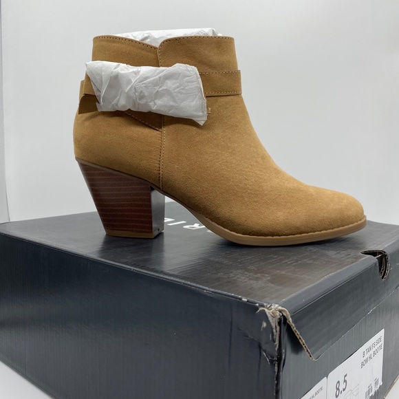 Torrid Beige Faux Suede Side Bow Ankle Bootie - Picture 12 of 16